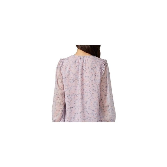 Greylin Women's Floral V-Neck Blouse Purple Long Sleeve Size L - Picture 3 of 16